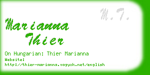 marianna thier business card